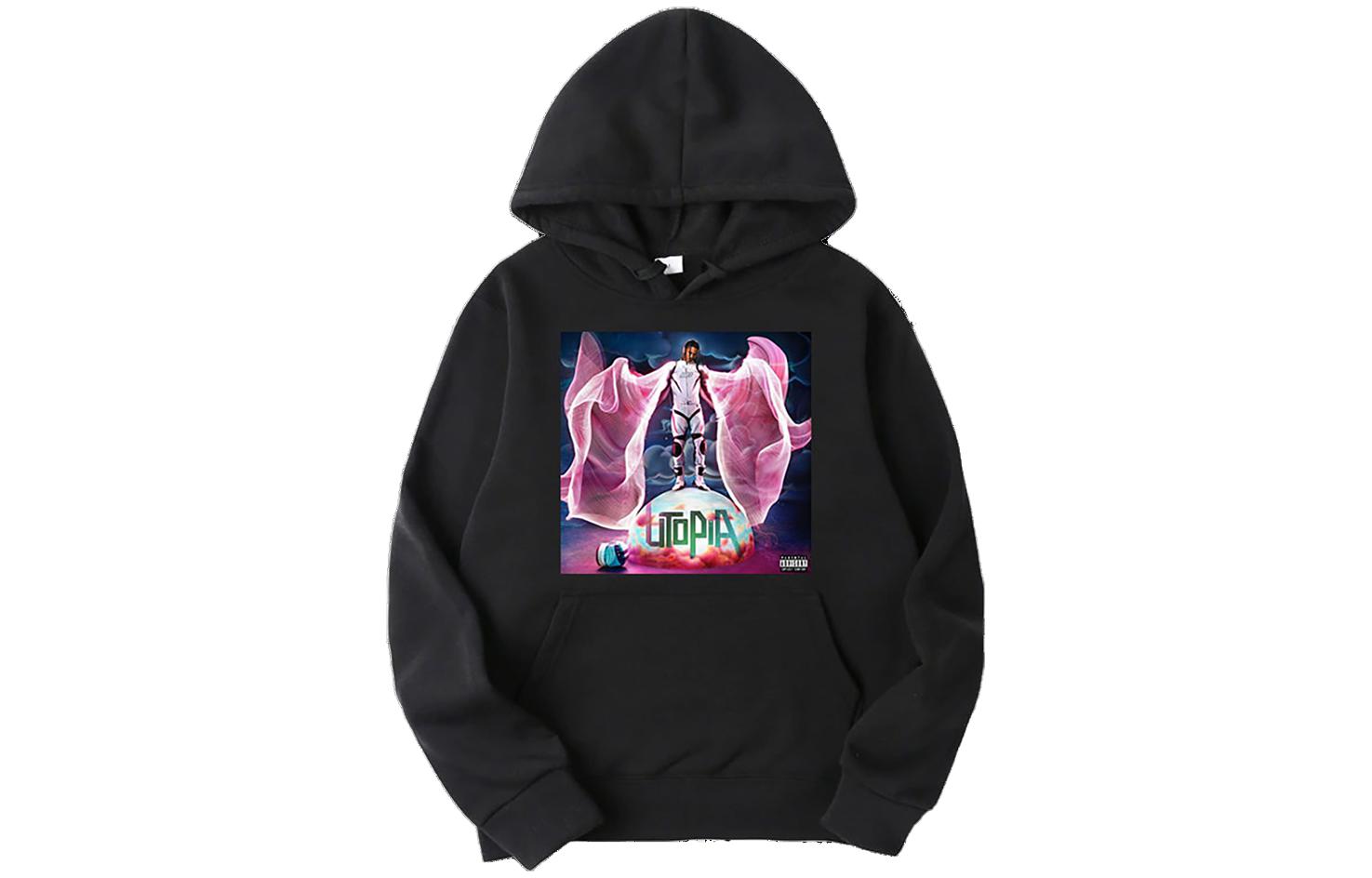 Travis Utopia Unisex Graphic Hoodie Black TC485