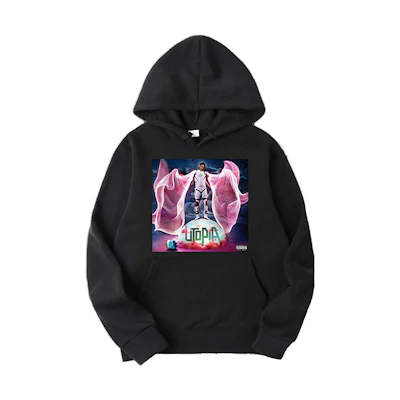Travis Utopia Unisex Graphic Hoodie Black TC485