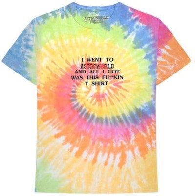 Travis Scott Where Were You Tee Tie Dye Buy Travis Scott Where Were You Tee Tie Dye
