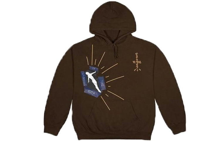 Order Hoodie Grafik Uniseks Coklat Travis Scott World Series. TC-89