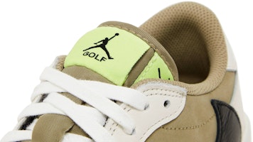 Travis Scott x Air Jordan 1 Low Golf 'Neutral Olive' dalam warna Zaitun Neutral FZ3124-200 1