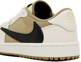 Travis Scott x Air Jordan 1 Low Golf 'Neutral Olive' dalam warna Zaitun Neutral FZ3124-200 2
