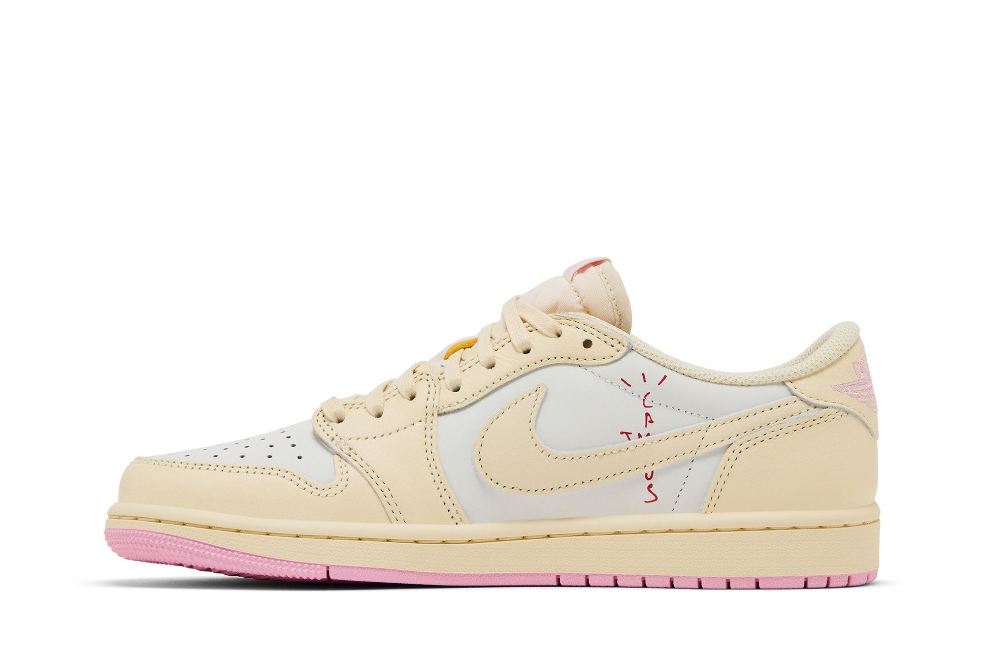 Lookbook Travis Scott x Air Jordan 1 Retro Low OG ''Muslin Pink'' Sepatu Sneakers IQ7604-100