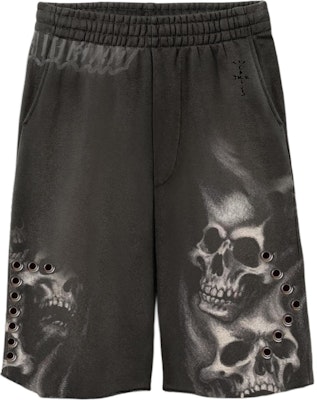 트래비스 스캇 x 에어조던 SS24 스컬 그래픽 카고 반바지 유니섹스 블랙. CJJJ-BS05 Order 트래비스 스캇 x 에어조던 SS24 스컬 그래픽 카고 반바지 유니섹스 블랙. CJJJ-BS05