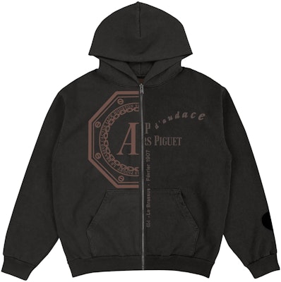 Travis Scott x 愛彼 FW23 非對稱印花黑色拉鍊連帽衫 男女通用。 CJAP-HZ14 Buy Travis Scott x 愛彼 FW23 非對稱印花黑色拉鍊連帽衫 男女通用。 CJAP-HZ14