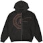Order Travis Scott x 愛彼 FW23 非對稱印花黑色拉鍊連帽衫 男女通用。 CJAP-HZ14