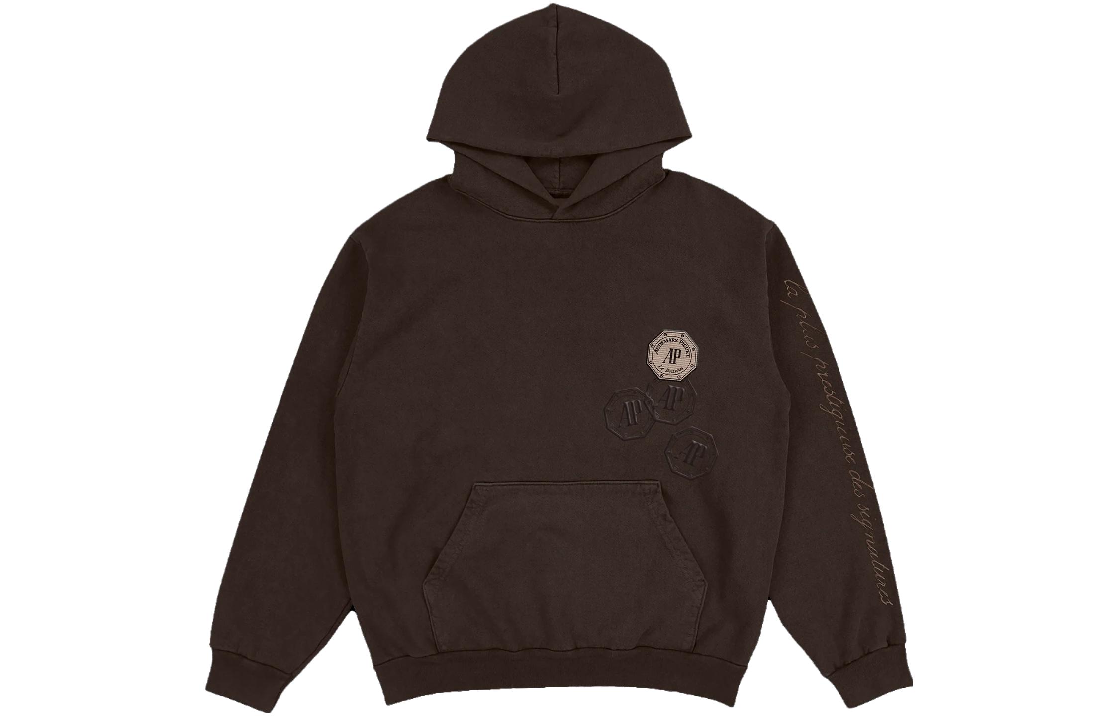 Travis Scott x Audemars Piguet FW23 Embroidered Logo Hoodie Unisex Brown. CJAP-HH12