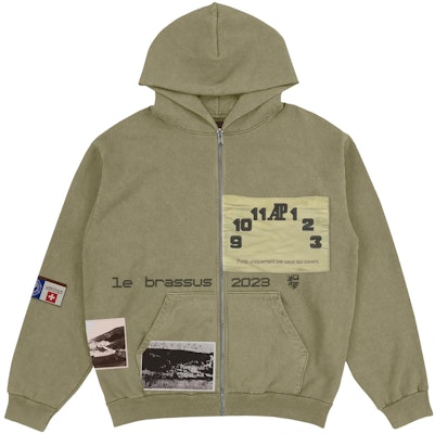 Travis Scott x 愛彼 FW23 橄欖綠刺繡Logo拉鏈連帽外套 男女通用 CJAP-HZ13 Buy Travis Scott x 愛彼 FW23 橄欖綠刺繡Logo拉鏈連帽外套 男女通用 CJAP-HZ13