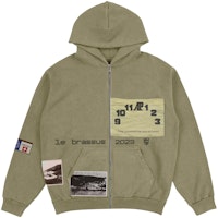 Travis Scott x 愛彼 FW23 橄欖綠刺繡Logo拉鏈連帽外套 男女通用 CJAP-HZ13 Order Travis Scott x 愛彼 FW23 橄欖綠刺繡Logo拉鏈連帽外套 男女通用 CJAP-HZ13