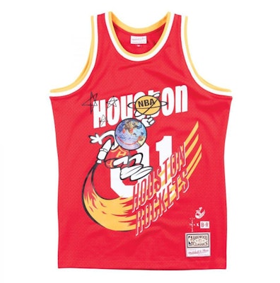Travis Scott x BR x Mitchell & Ness Rockets Jersey Red Buy Travis Scott x BR x Mitchell & Ness Rockets Jersey Red
