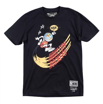 Travis Scott x BR x Mitchell & Ness Rockets Tee Black Buy Travis Scott x BR x Mitchell & Ness Rockets Tee Black