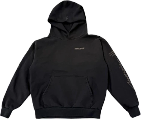 Travis Scott x BRABUS FW24連帽黑色袋鼠兜帽衫 男女款 潮流時尚破損設計 ETCJ-BB-HS01 Order Travis Scott x BRABUS FW24連帽黑色袋鼠兜帽衫 男女款 潮流時尚破損設計 ETCJ-BB-HS01