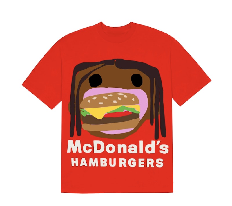 Buy Travis Scott x CPFM 4 CJ Camiseta Boca Hamburguesa Roja