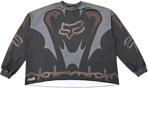 Travis Scott x FOX Racing FW24 Grey Logo Long Sleeve Racing Tee Unisex. ETCJ-FOX-MJ02 Buy Travis Scott x FOX Racing FW24 Grey Logo Long Sleeve Racing Tee Unisex. ETCJ-FOX-MJ02