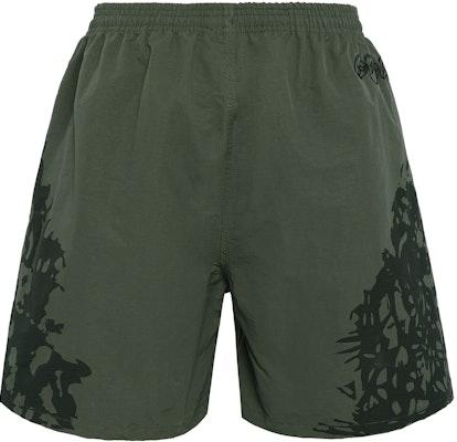 Travis Scott x Fragment Cactus Jack Eagle Logo Shorts Olive Green Pria. CJFN-SS32 Lookbook Travis Scott x Fragment Cactus Jack Eagle Logo Shorts Olive Green Pria. CJFN-SS32