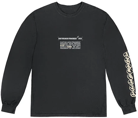 Travis Scott 聯名 Fragment Cactus Jack 黑色長袖圖案衛衣 CJFN-SS31 Buy Travis Scott 聯名 Fragment Cactus Jack 黑色長袖圖案衛衣 CJFN-SS31
