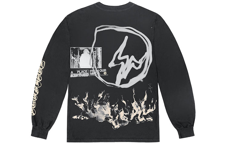 Travis Fragment Cactus Jack Graphic Long Sleeve Sweatshirt Black CJFN-SS31 圖 3