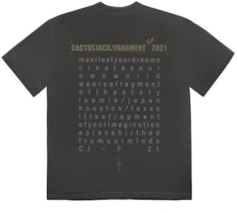 Baju-T Travis Scott x Fragment Washed Black Order Baju-T Travis Scott x Fragment Washed Black