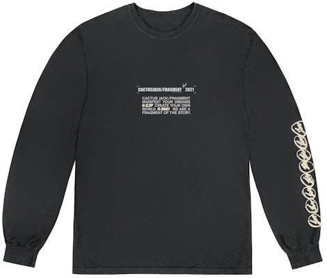 Travis Scott x Fragment Logo L/S T-shirt Washed Black Order Travis Scott x Fragment Logo L/S T-shirt Washed Black