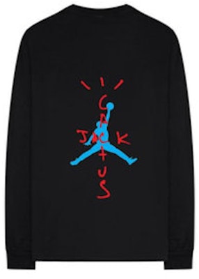 Travis Scott x Jordan Cactus Jack Lengan Panjang Tee Hitam Order Travis Scott x Jordan Cactus Jack Lengan Panjang Tee Hitam