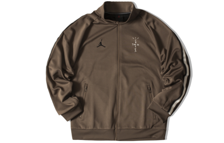 Travis Jordan Logo Zip Jacket Coffee Color (Asian Edition) CK4036-260