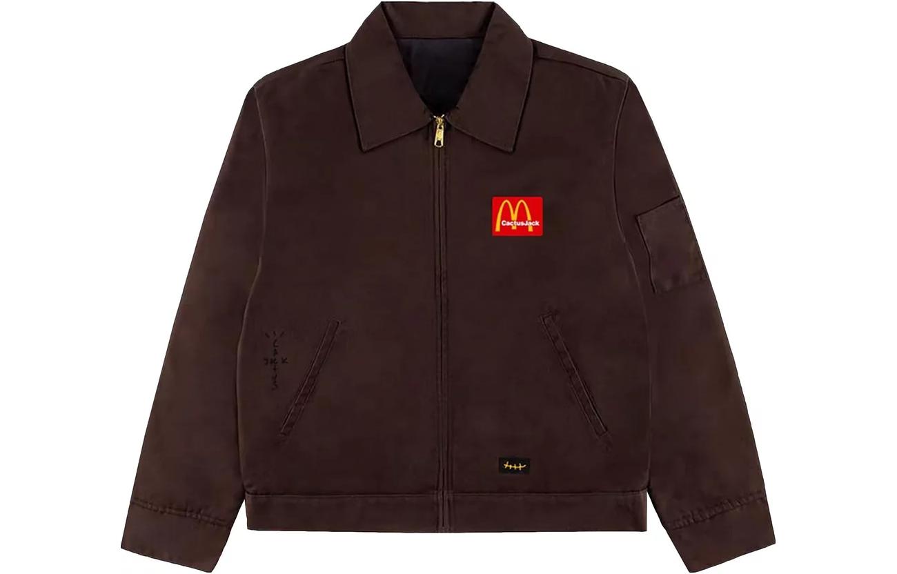 Travis McDonald's Billions Served Brown Zip-Up Jacket Unisex CJMD-0J50