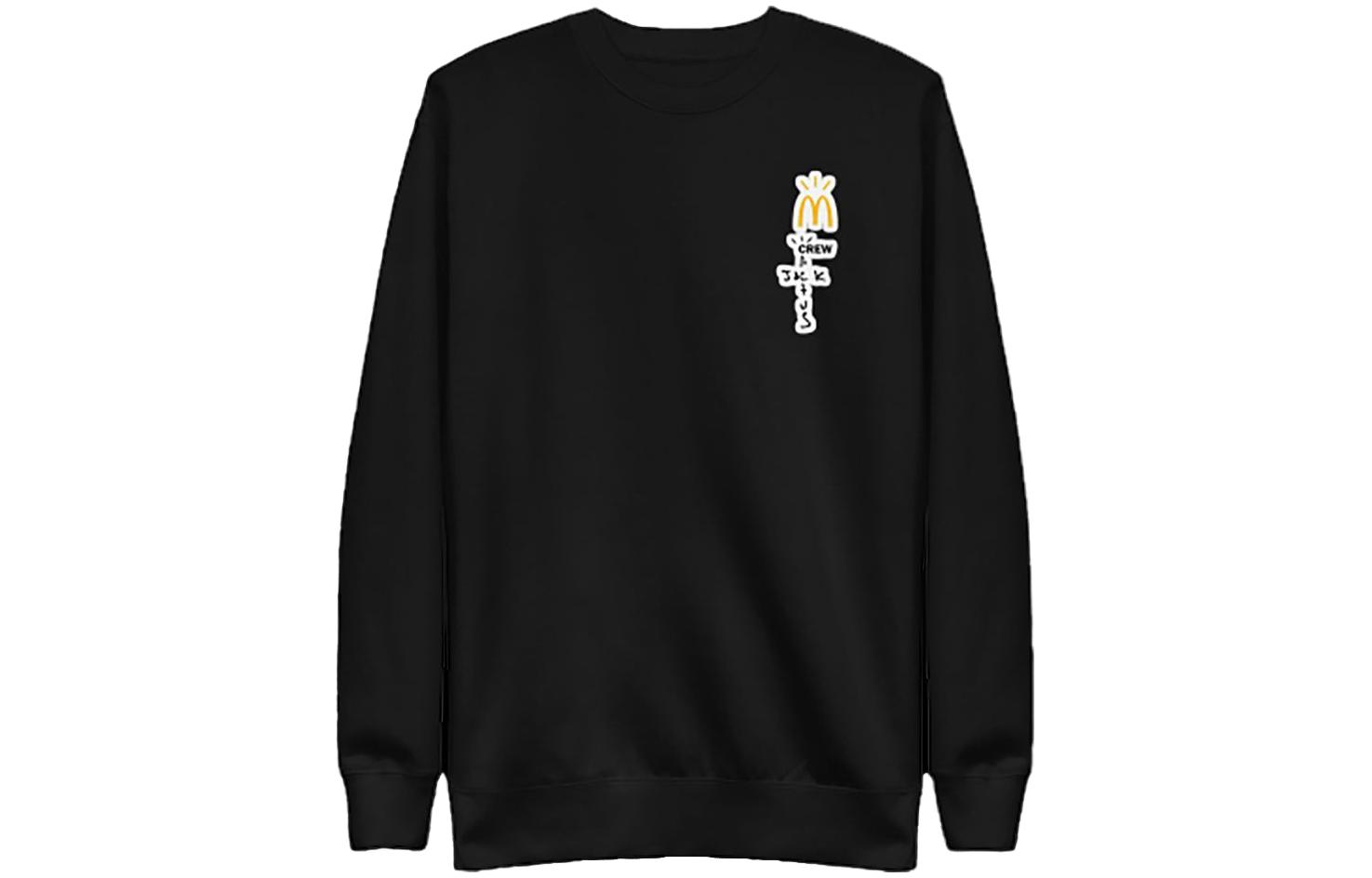 Travis McDonald's Cactus Jack Logo Crewneck Sweatshirt Black Unisex TC-639