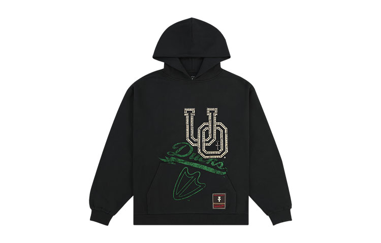 Travis Scott x Mitchell & Ness S24 University of Oregon Black Hoodie Unisex TH9326-UORBLCK