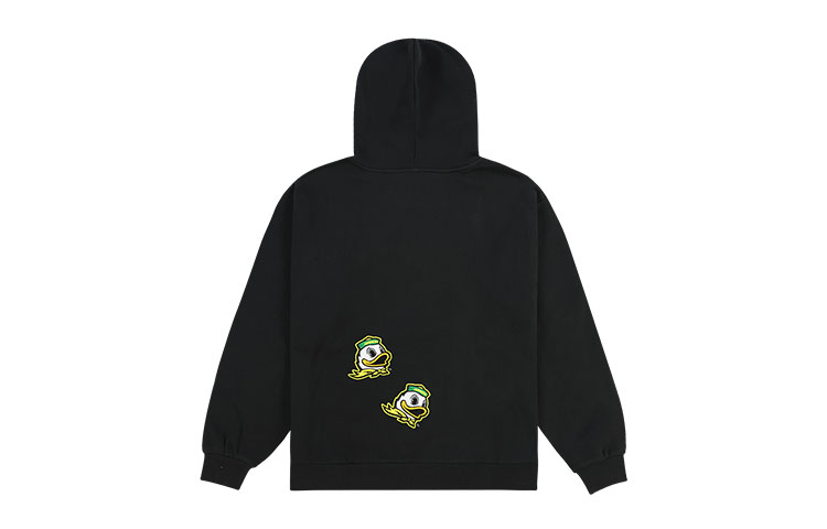 Lookbook Travis Scott x Mitchell & Ness S24 俄勒岡大學黑色連帽衫 男女適用 TH9326-UORBLCK