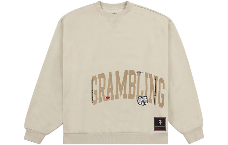 Travis Mitchell & Ness SS24 Grambling State Logo Brown Crewneck Sweatshirt FC9327-GSUTAN1