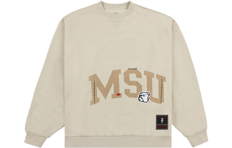 Travis Mitchell & Ness SS24 Mississippi State Logo Crewneck Brown Unisex FC9327-MSSTAN1