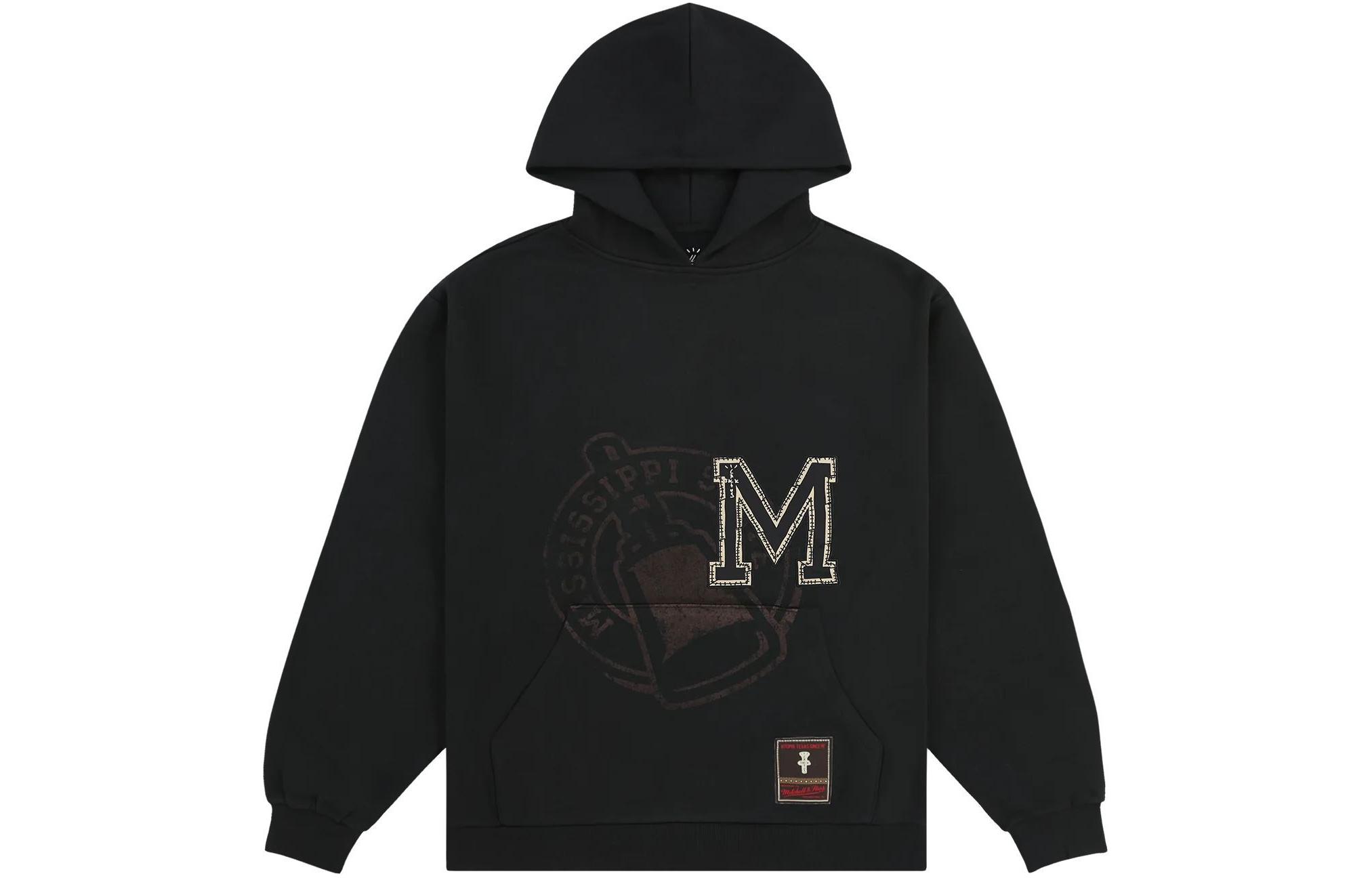Travis Mitchell & Ness SS24 Mississippi State Logo Hoodie Black Unisex TH9326-MSSBLCK