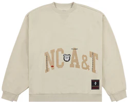 Travis Scott x Mitchell & Ness SS24 NC A&T University Brown Crewneck Sweatshirt FC9327-NCUTAN1 Travis Scott x Mitchell & Ness SS24 NC A&T University Brown Crewneck Sweatshirt FC9327-NCUTAN1