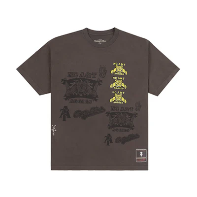 Travis Mitchell & Ness SS24 NC A&T University Logo Tee Brown Unisex. SS9917-NCUBROW