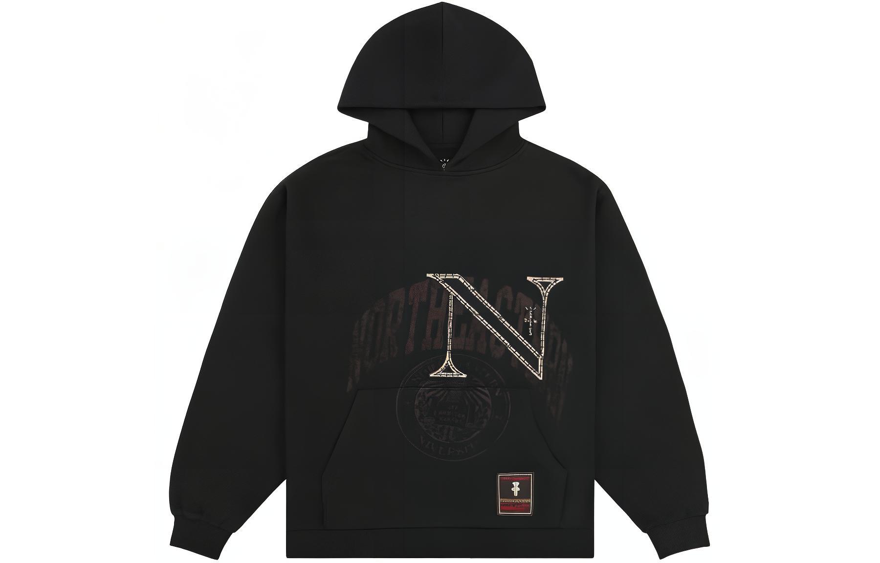 Travis Mitchell & Ness SS24 Northeastern University Logo Hoodie Black TH9326-NEUBLCK