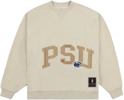 Travis Scott x Mitchell & Ness SS24 Penn State Logo Brown Crewneck Sweatshirt FC9327-PENTAN1 Travis Scott x Mitchell & Ness SS24 Penn State Logo Brown Crewneck Sweatshirt FC9327-PENTAN1