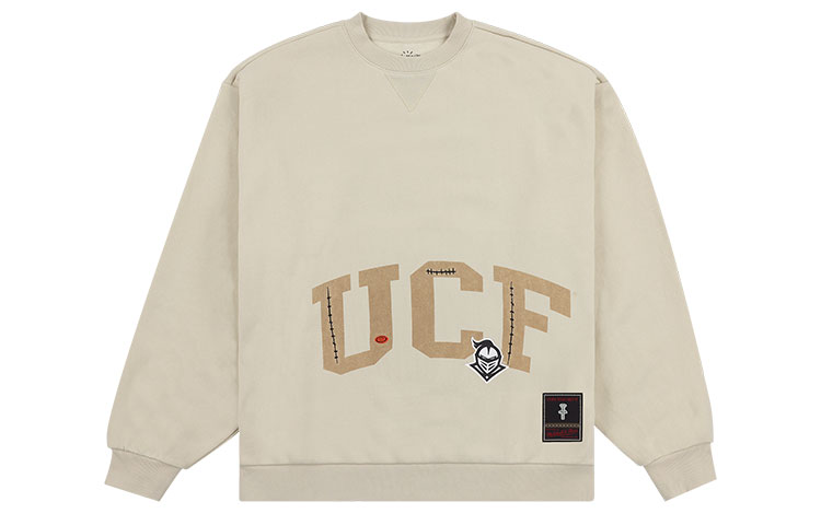 Travis Mitchell & Ness SS24 UCF Logo Brown Unisex Crewneck Sweatshirt FC9327-UCFTAN1