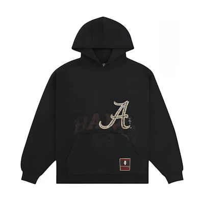 Travis Mitchell & Ness SS24 University of Alabama Logo Hoodie Black Unisex TH9326-BAMBLCK
