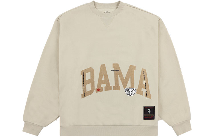 Travis Mitchell & Ness SS24 University of Alabama Brown Sweatshirt Unisex FC9327-BAMTAN1