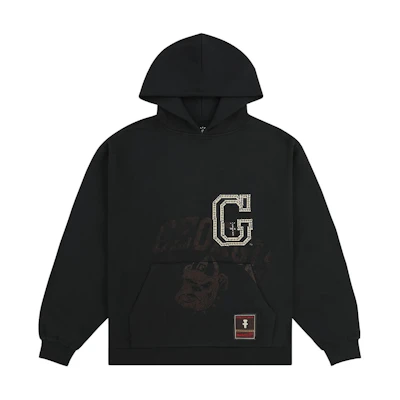 Travis Mitchell & Ness SS24 University of Georgia Logo Hoodie Black Unisex TH9326-GEOBLCK