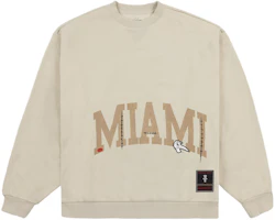 Travis Scott x Mitchell & Ness SS24 University of Miami Brown Crewneck Sweater Unisex FC9327-MIATAN1 Travis Scott x Mitchell & Ness SS24 University of Miami Brown Crewneck Sweater Unisex FC9327-MIATAN1