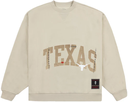 Travis Scott x Mitchell & Ness SS24 University of Texas Brown Crewneck Sweater FC9327-UTATAN1 Buy Travis Scott x Mitchell & Ness SS24 University of Texas Brown Crewneck Sweater FC9327-UTATAN1
