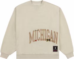 Travis Scott x Mitchell & Ness SS24 University of Michigan Logo Brown Sweatshirt FC9921-UMITAN1 Travis Scott x Mitchell & Ness SS24 University of Michigan Logo Brown Sweatshirt FC9921-UMITAN1