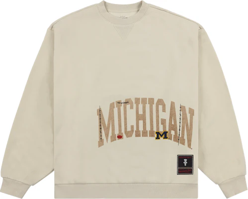 Travis Scott x Mitchell & Ness SS24 Logo Universitas Michigan Coklat Sweatshirt FC9921-UMITAN1 Buy Travis Scott x Mitchell & Ness SS24 Logo Universitas Michigan Coklat Sweatshirt FC9921-UMITAN1