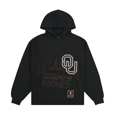 Travis Mitchell & Ness SS24 University of Oklahoma Logo Hoodie Black Unisex TH9326-UOKBLCK