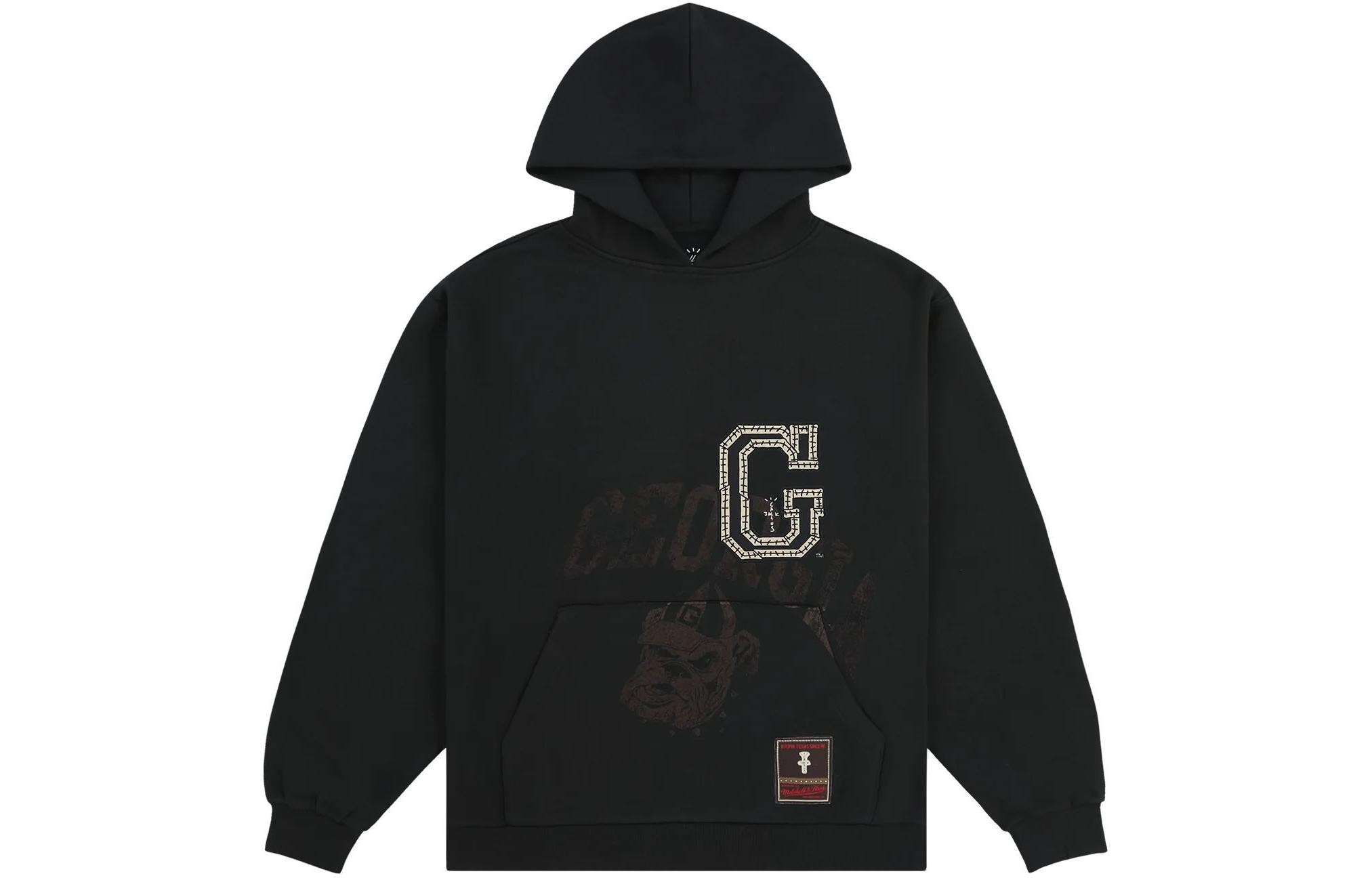 Travis Mitchell & Ness SS24 University of Georgia Logo Hoodie Black Unisex TH9326-GEOBLCK 圖 2