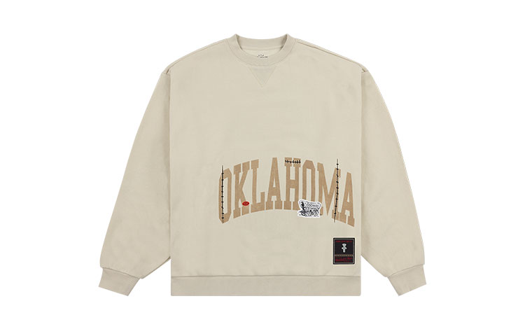 Travis Mitchell & Ness SS24 University of Oklahoma Brown Logo Sweatshirt FC9327-UOKTAN1 圖 2