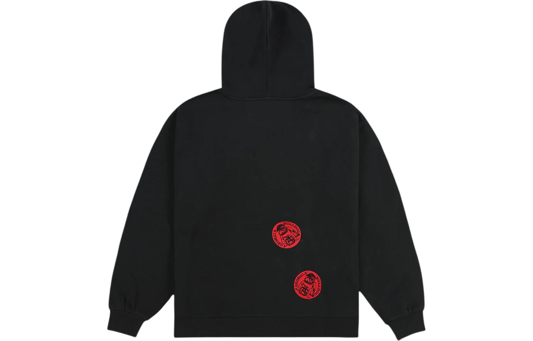 Travis Mitchell & Ness SS24 University of Georgia Logo Hoodie Black Unisex TH9326-GEOBLCK 圖 3