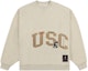 Order Travis Scott x Mitchell & Ness SS24 USC Logo Brown Crewneck Sweatshirt Unisex. FC9327-USCTAN1