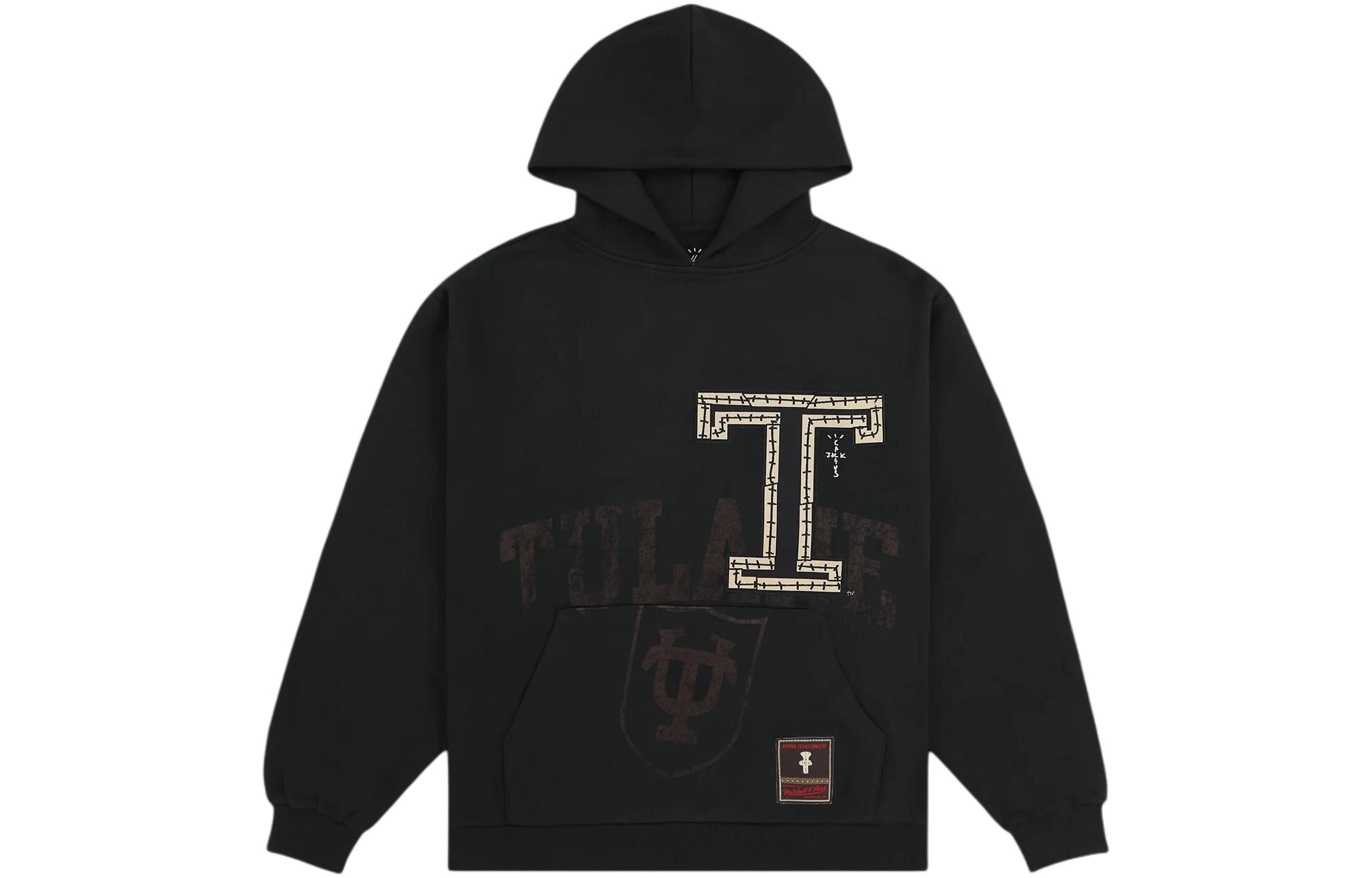Travis Mitchell & Ness Tulane University Logo Black Hoodie SS24 Unisex TH9326-TUUBLCK